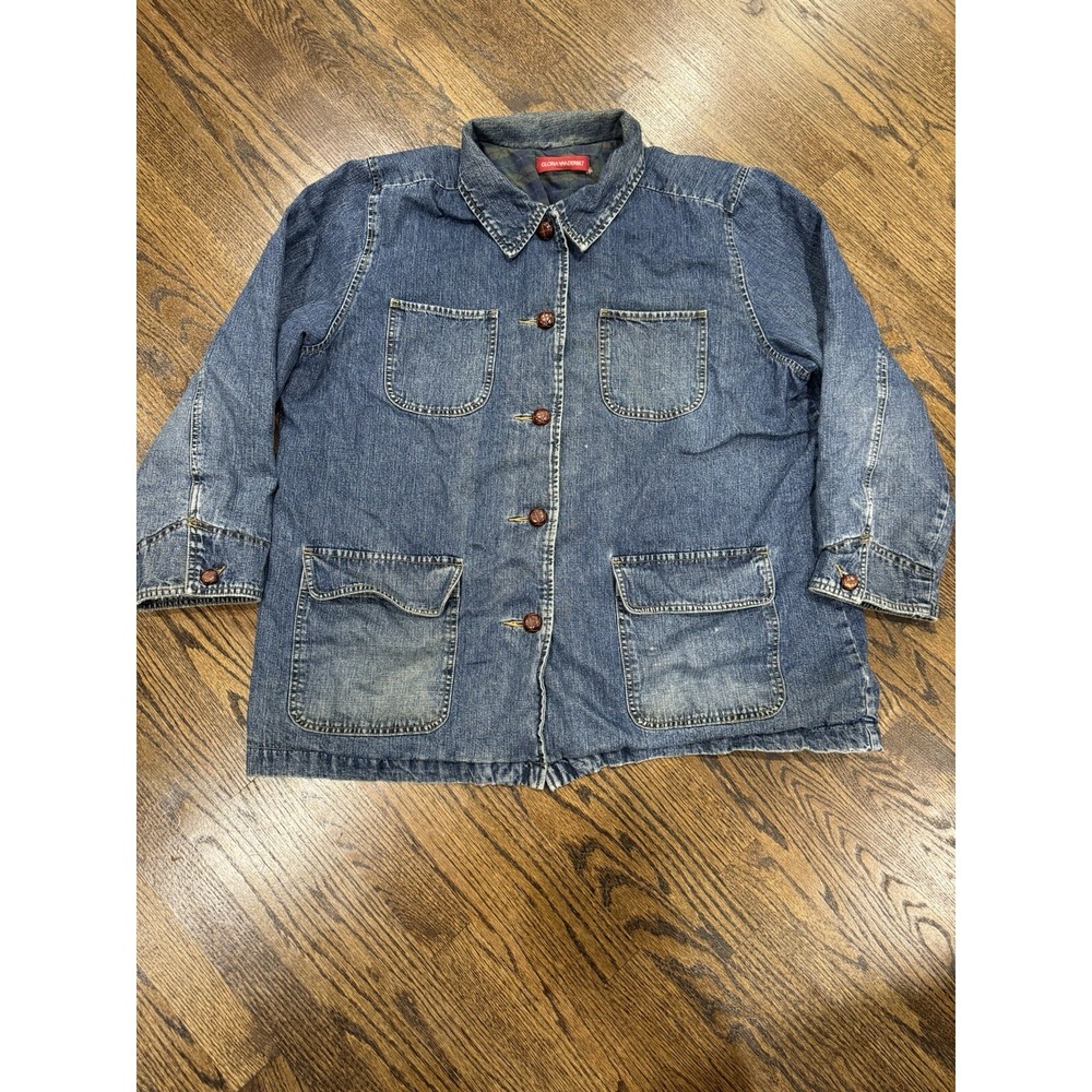 Vintage Gloria Vanderbilt Denim Barn Coat Outdoor Field Jacket Women